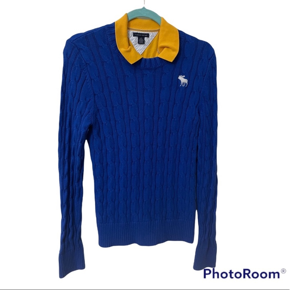 Blue long sleeve sweater